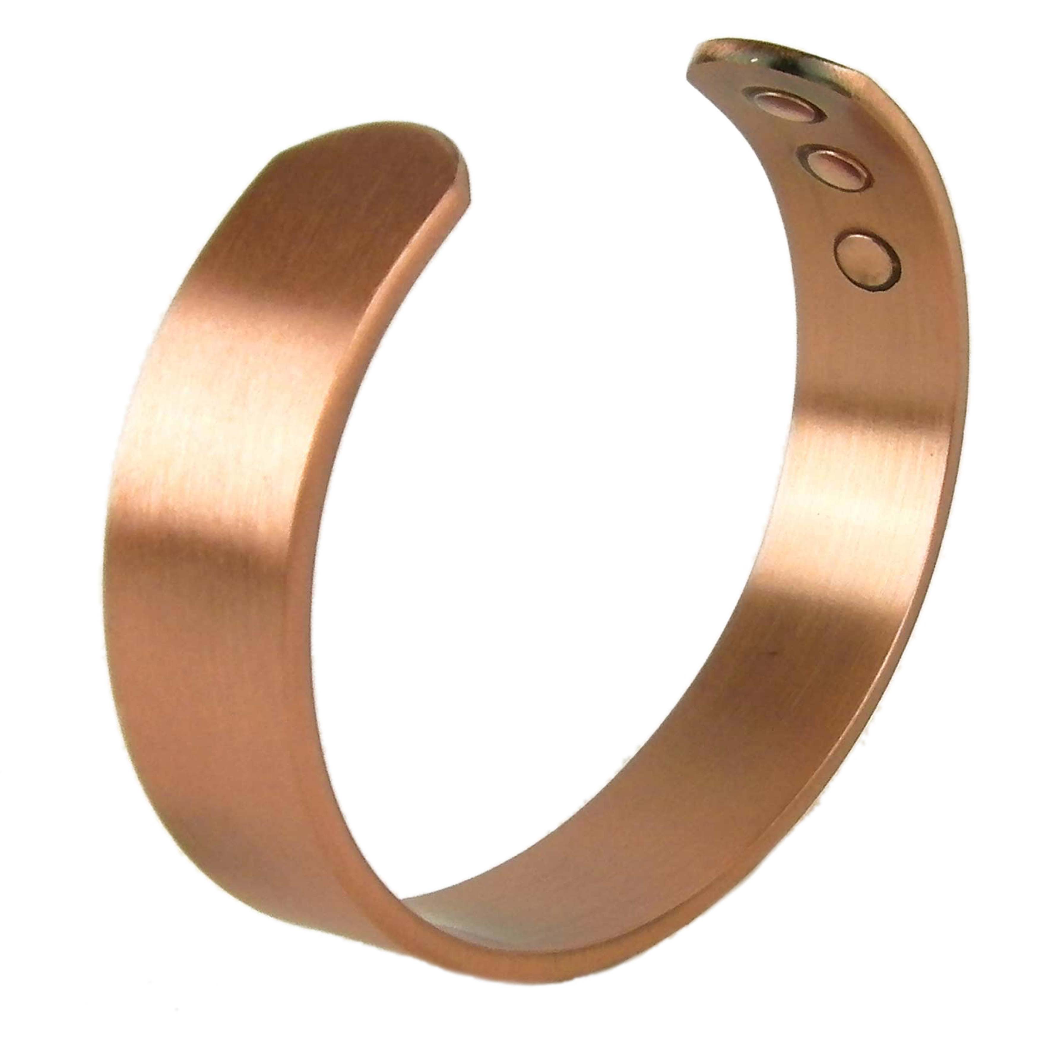 Copper MAGNETIC Bracelet/Bangle Matt Cuff DESIGN 6 Magnets Health Rare Earth ...