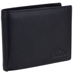 Oakridge Leather Men’s Black Trifold Wallet RFID Protected