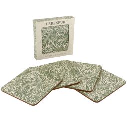 William Morris Set of 4 Coasters Larkspur Design