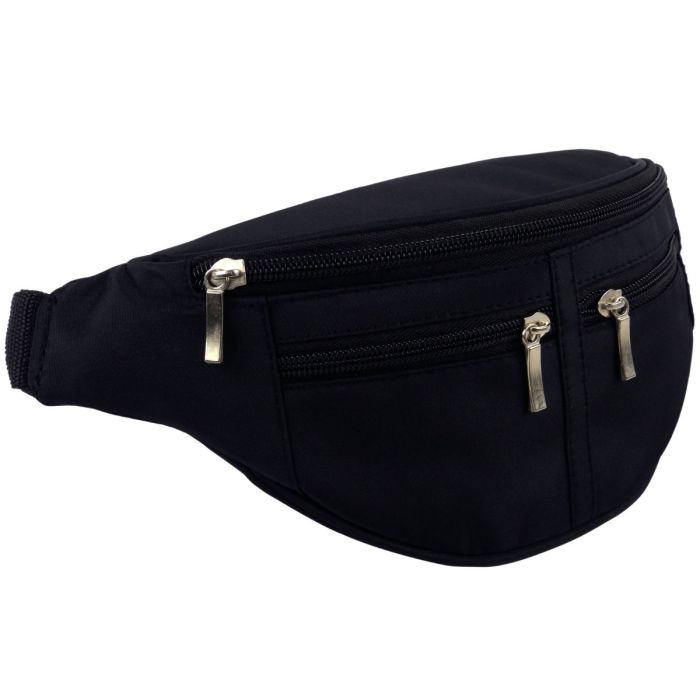 Ladies black bum bag best sale