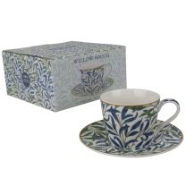 William Morris Willow Bough China Cup & Saucer Set Gift Box