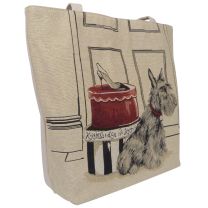 Scottish Terrier Scotty Dog Canvas Shopping Tote Bag 
