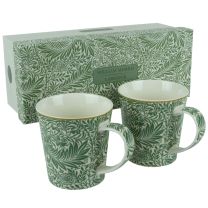 William Morris Larkspur Set of 2 China Mugs in Presentation Box 300ml 10 fl oz Capacity