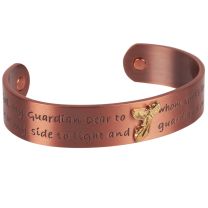 SISTO-X Magnetic Therapy Copper Bracelet Cuff Bangle Guardian Angel