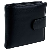 Mens Quality Leather Wallet by Mala; Verve Gift Boxed 12 Card Slots (Black)