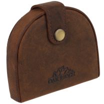 Oakridge Leather Mens Tray Coin Purse Pocket Size-Brown Hunter Leather