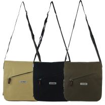 Mens Ladies Canvas Messenger Bag Shoulder/Travel Utility by Lorenz Cross Body