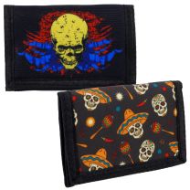 RED X Boys Teenagers Skull Tri-Fold Wallet