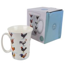 **Damaged Box** Mug Is Perfectly Fine China Mug Cockerel Design  