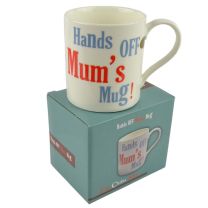 Hands Off Mum's Mug Cup by The Leonardo Collection Fine China Gift Boxed