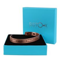 Slim Magnetic Therapy Bangle/Bracelet 6 Magnets Copper Crosses Design Health Rare Earth NdFeB