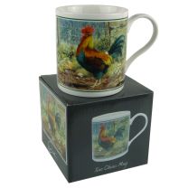 China Rooster Mug/Cup by Cachet Farmyard Collection Cockerel Gift Boxed