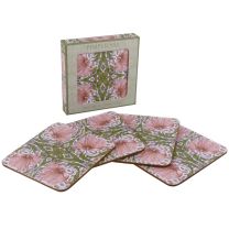 Set of 4 Coasters by William Morris in the Pimpernel Design Presented in a Gift Box