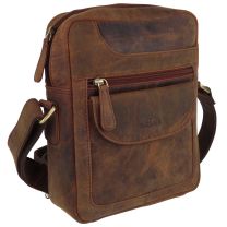 Oakridge Leather Mens/Womens Cross Body Messenger Bag 