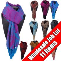 Wholesale pack of 11 Ladies Scarfs/Wraps