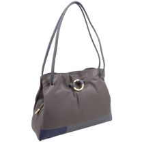 Ladies Classic Leather Versatile Shoulder Handbag by GiGi Autumn/Winter-Midnight Blue Mix