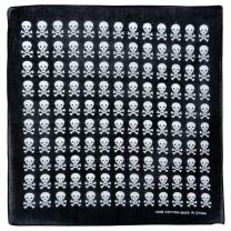 Pickled Moon Skulls Bandana Cotton Black