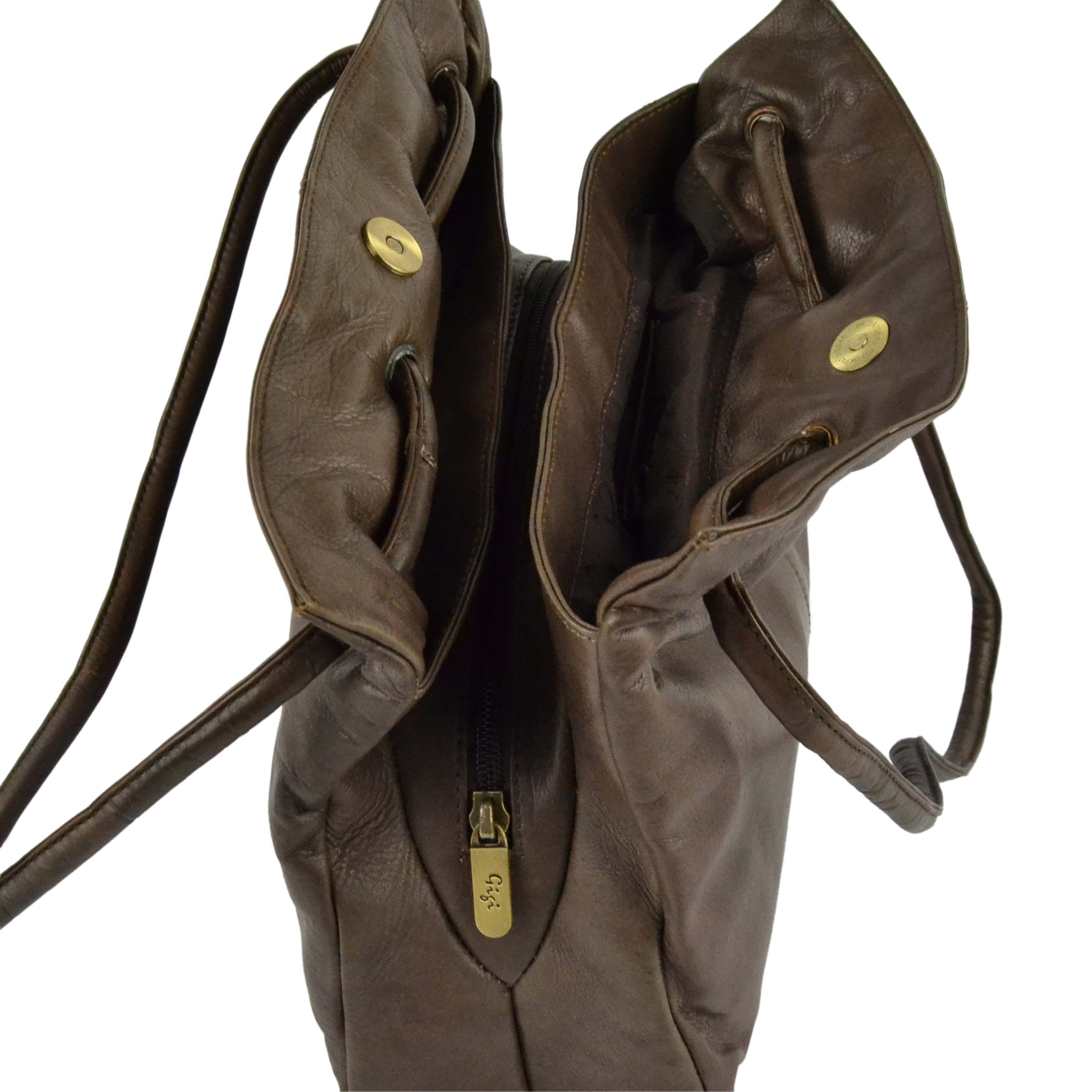 Ladies Soft Leather Shoulder Handbag by GiGi Othello Collection Classic  Stylish