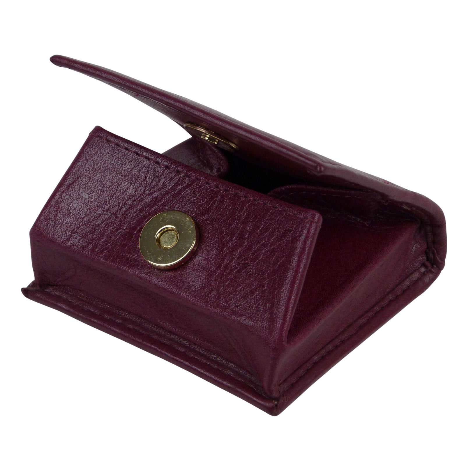Ladies Leather Purse with Unique Zip Around Coin Tray (Berry) :  Amazon.co.uk: Fashion