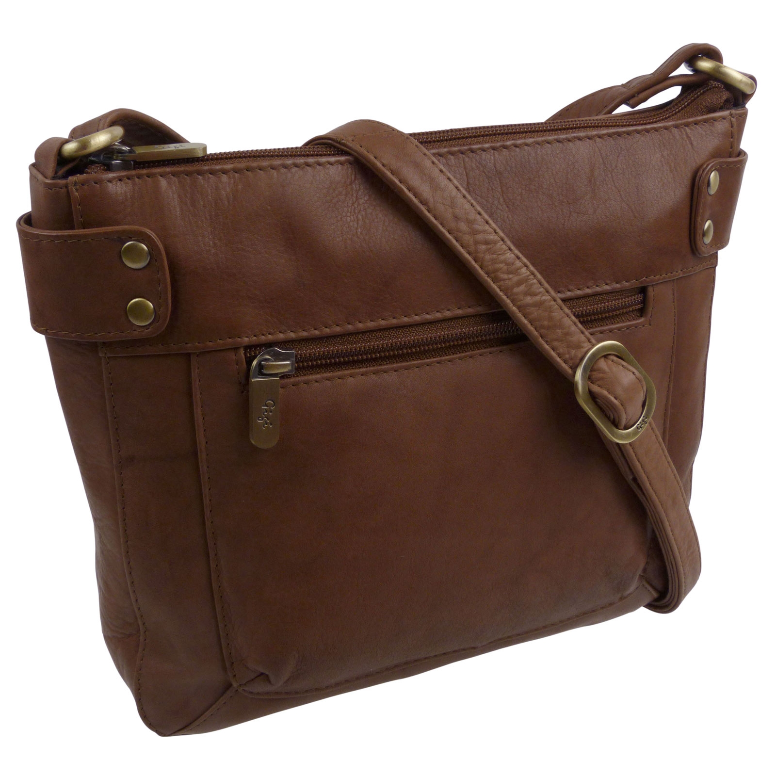 Ladies Soft Leather Small Classic Cross Body Handbag Bag by GiGi Mid-Brown 5055527793398 | eBay