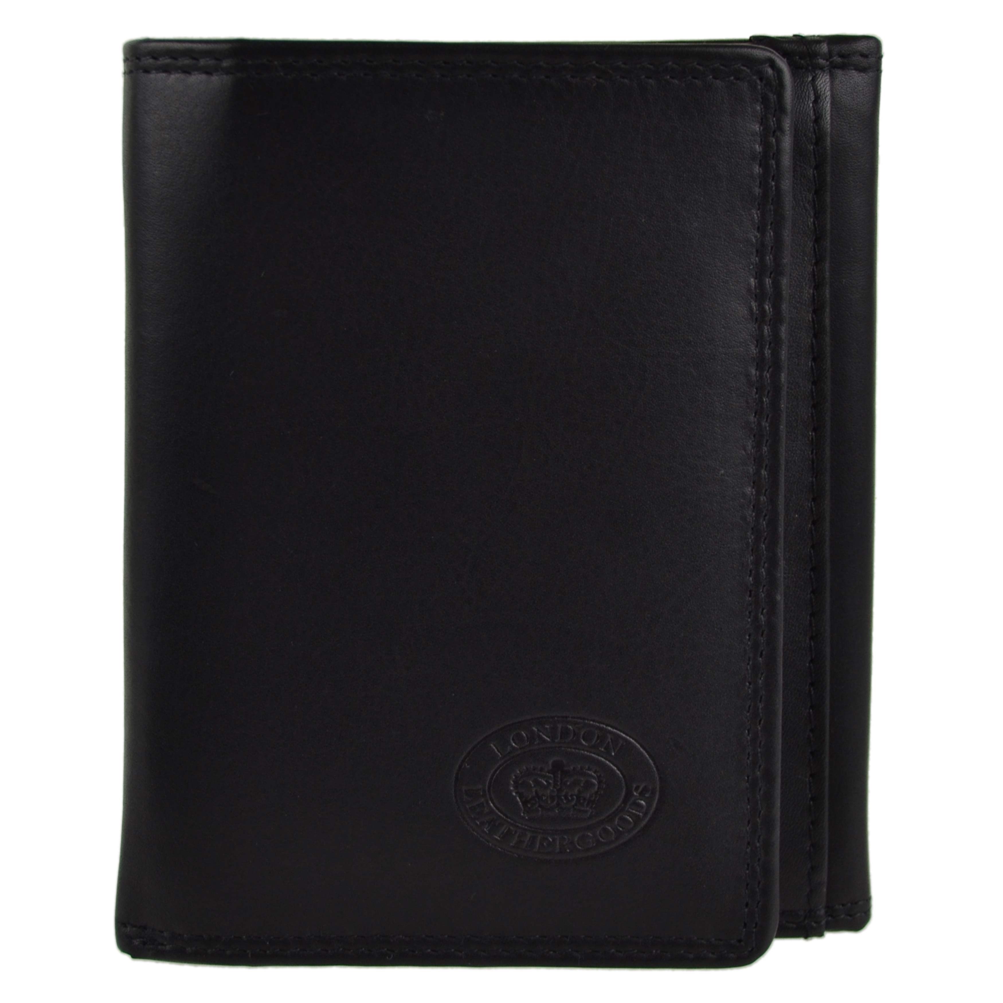 London Leathergoods Mens Tri-Fold Banknote, Coin & Card Wallet | eBay