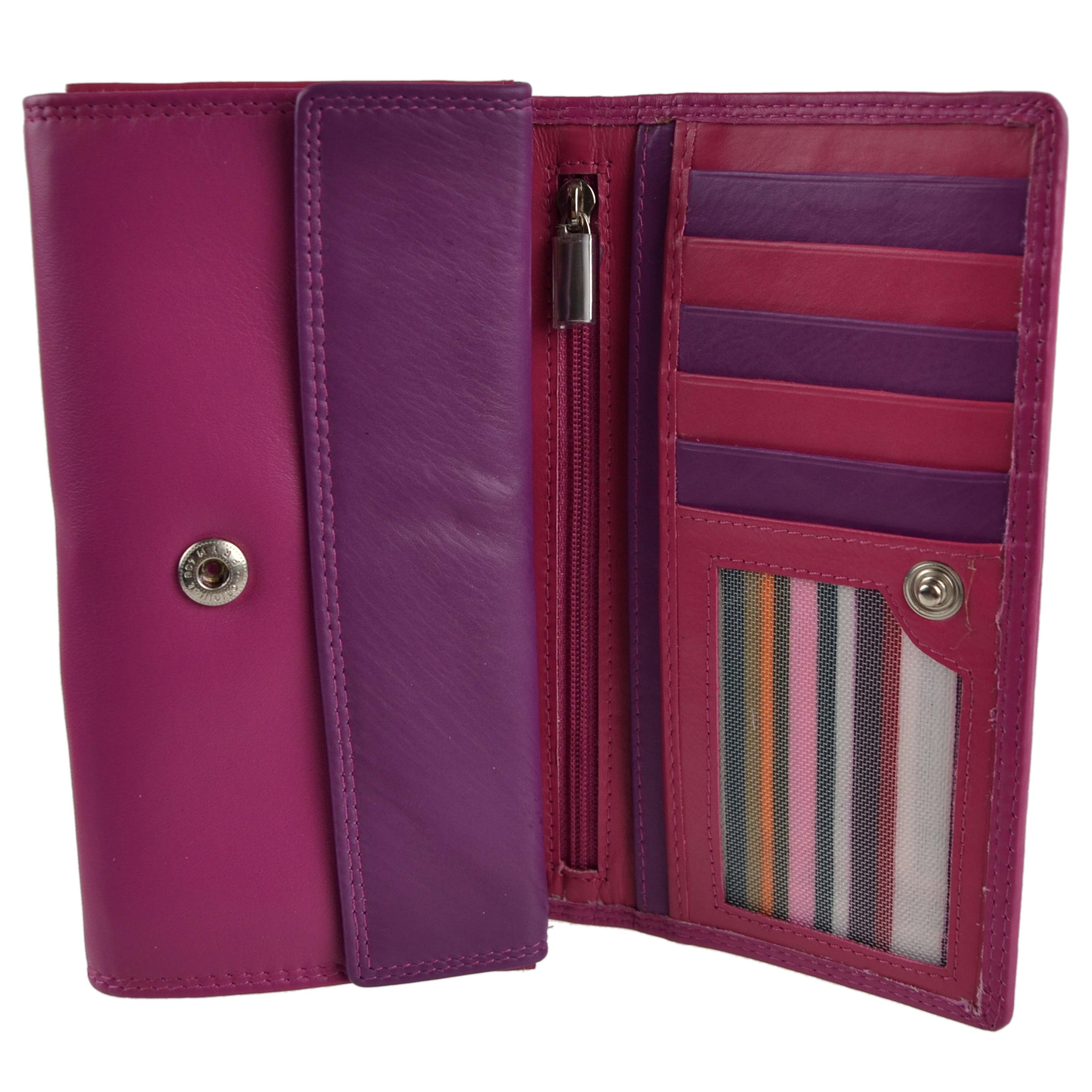 Ladies Long Flap Over Leather Purse/Wallet by London Leather Goods 4 ...