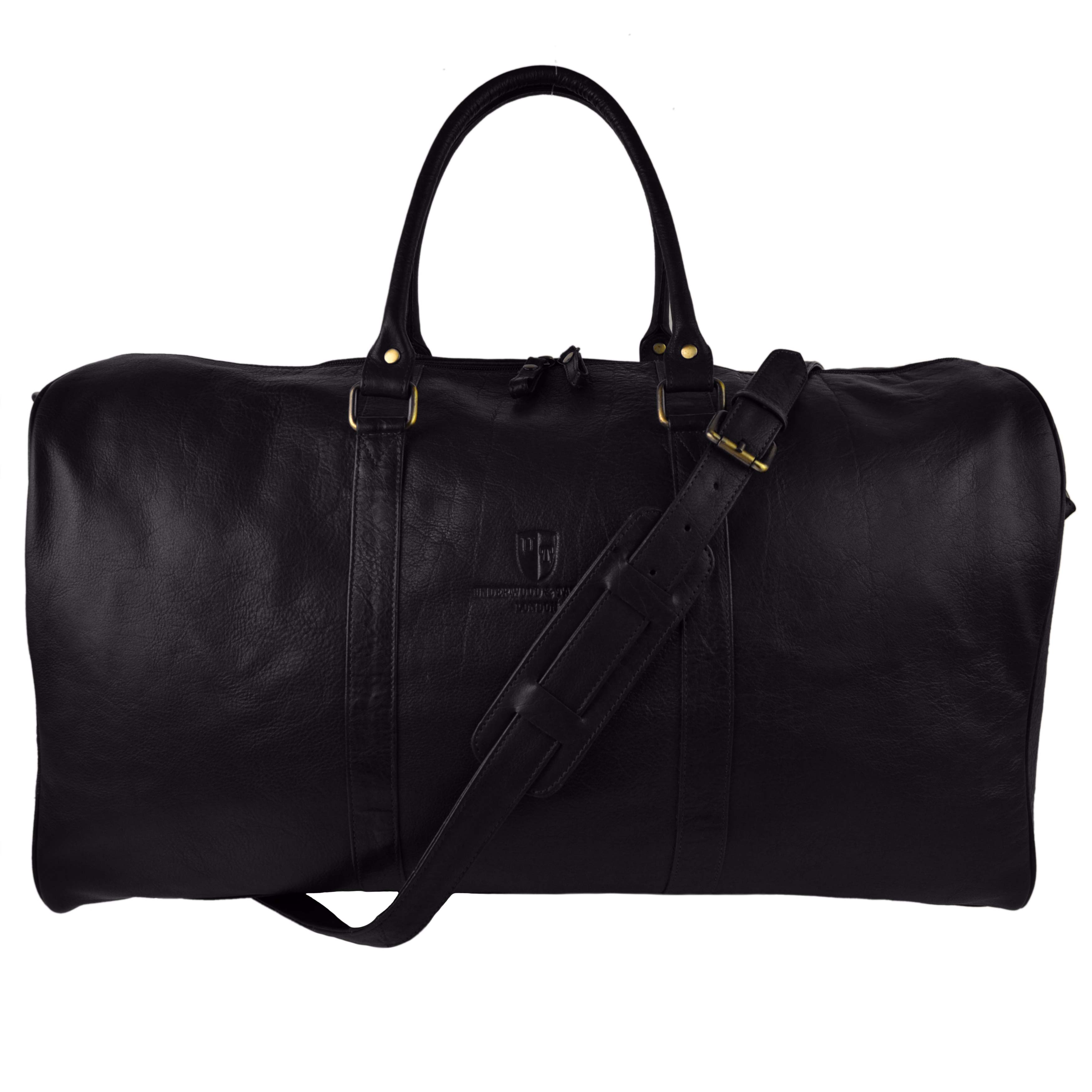 Large leather holdall on sale mens