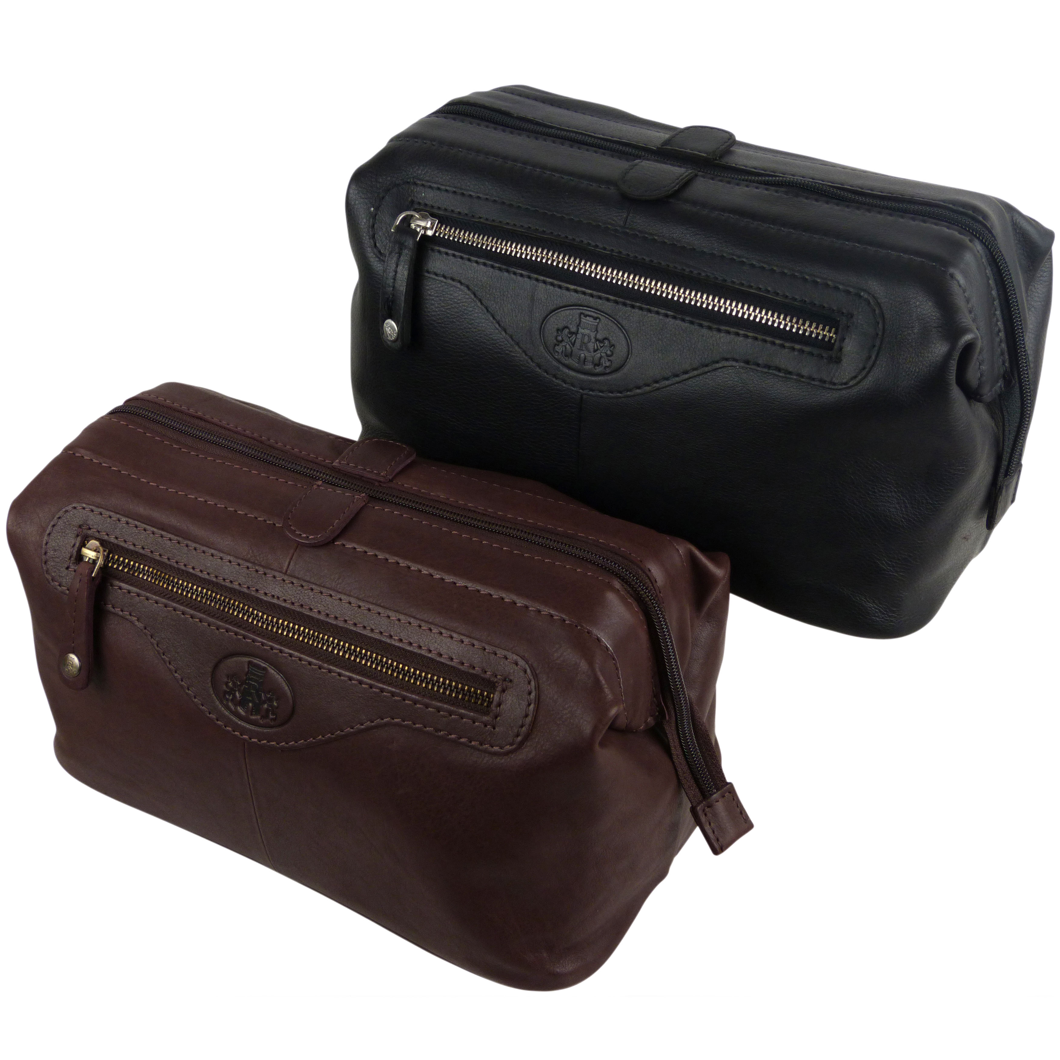 leather toiletries bag mens