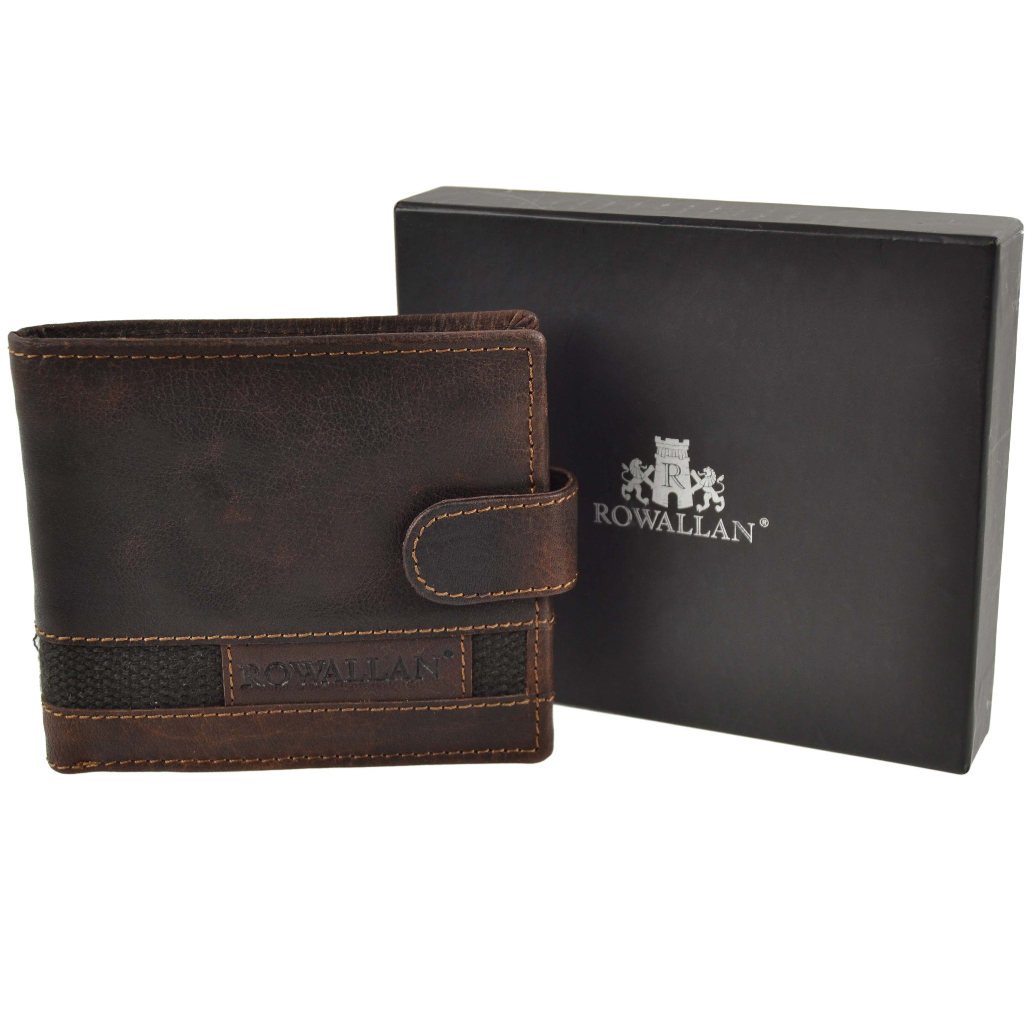 Mens Tri-Fold Buffalo Leather Tab Wallet by Rowallan of Scotland ...