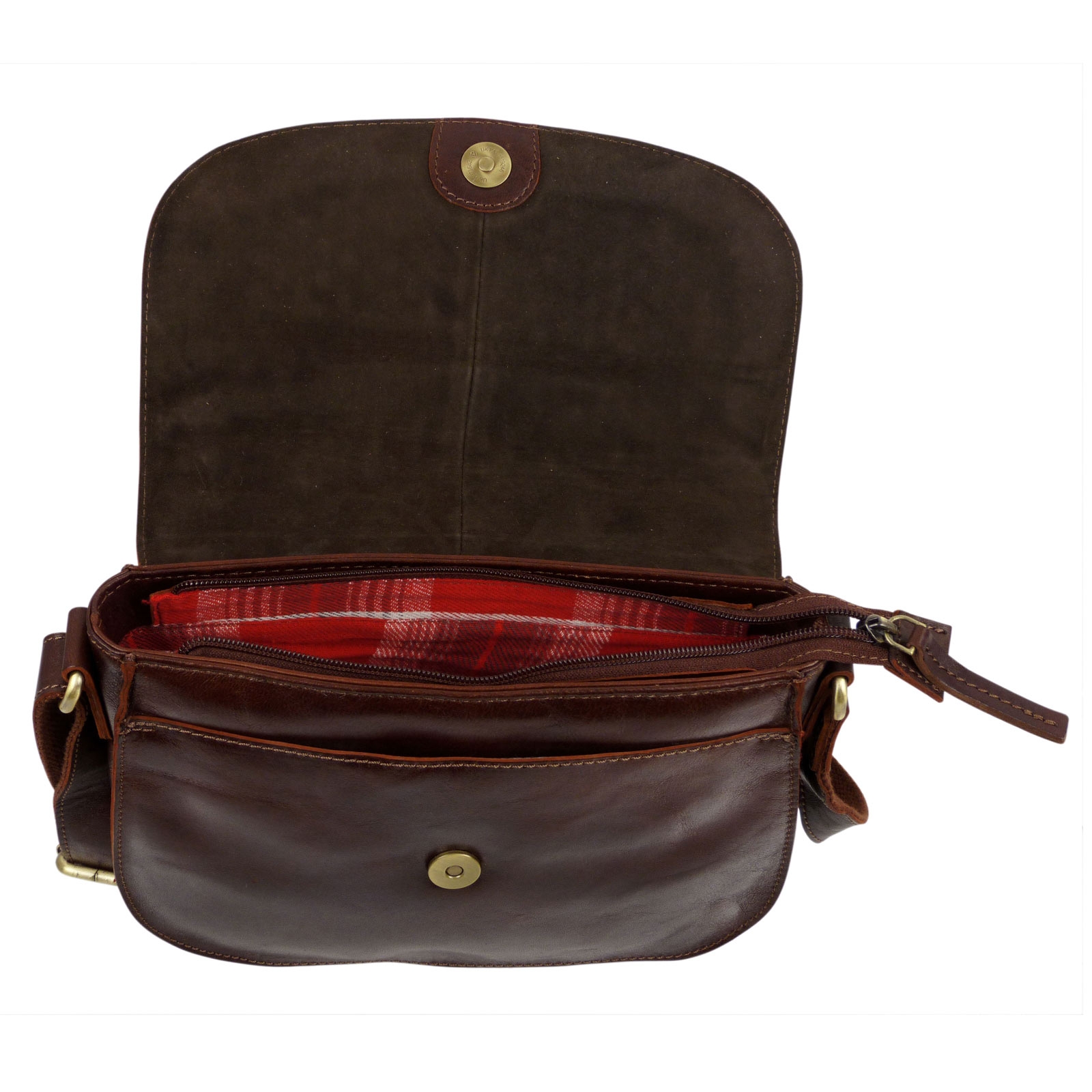 Rowallan Brown Leather Cross Body Saddle Bag Iucn Water 6079